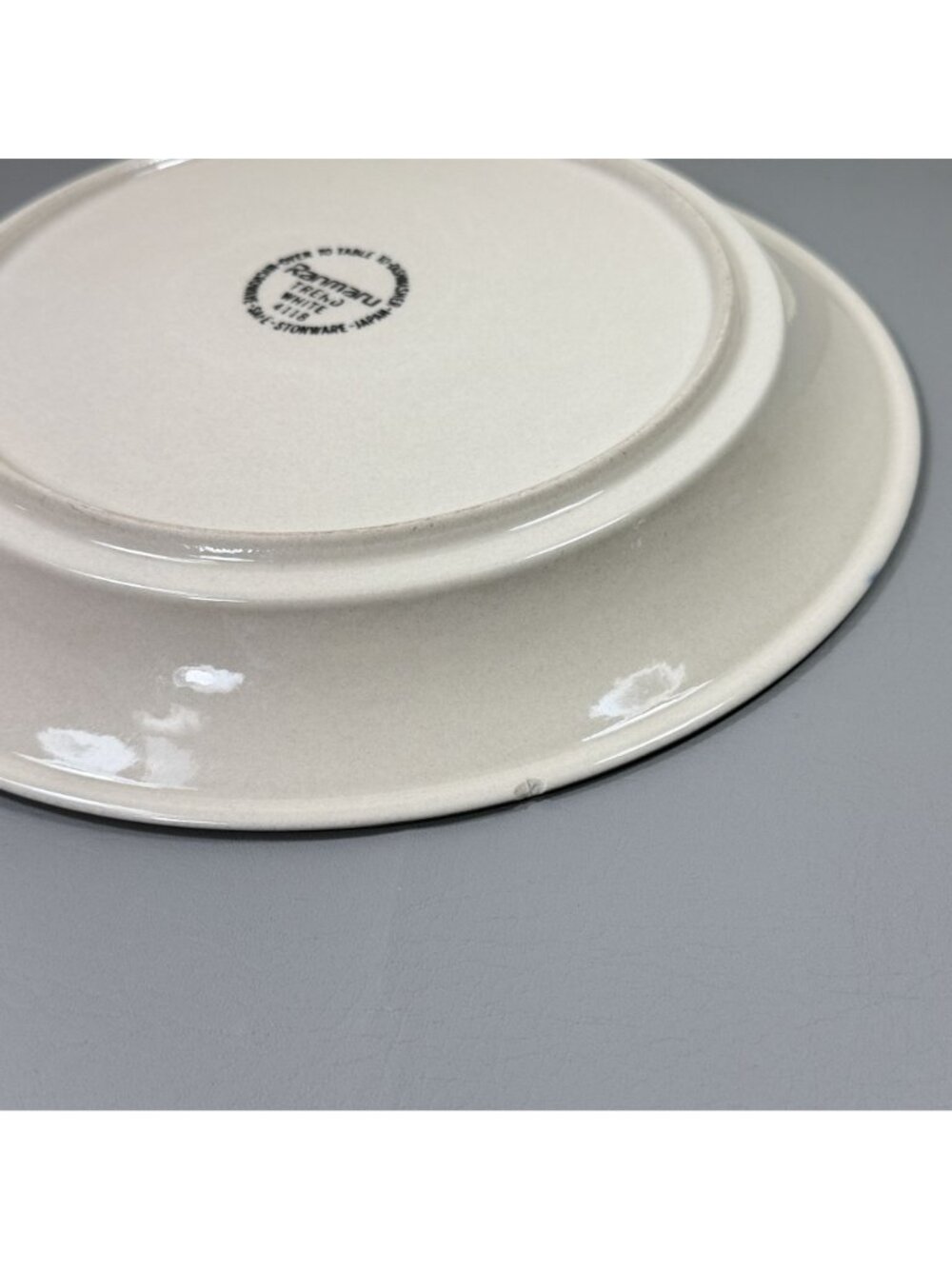 Vintage Ranmaru Trend White 4118 Stoneware Dinner Plate Japan Retro - Picture 10 of 12